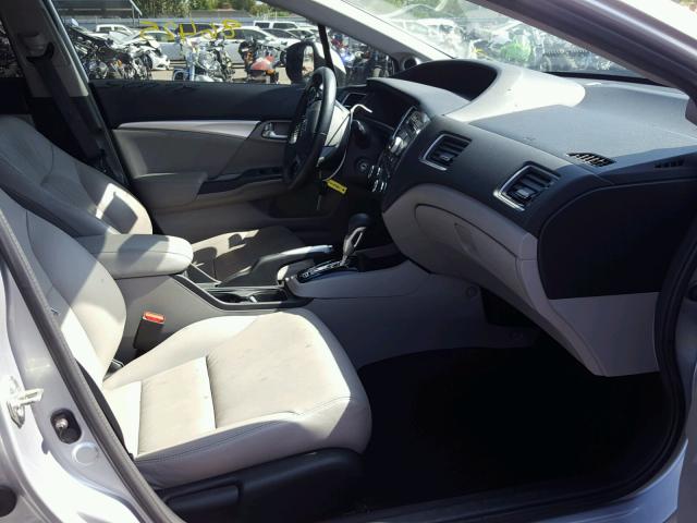 19XFB2F99DE268581 - 2013 HONDA CIVIC EXL SILVER photo 5