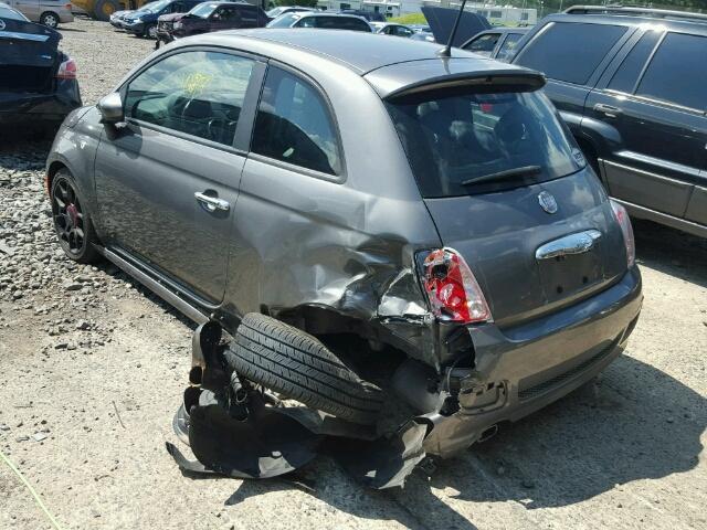 3C3CFFBR7CT126099 - 2012 FIAT 500 SPORT CHARCOAL photo 3