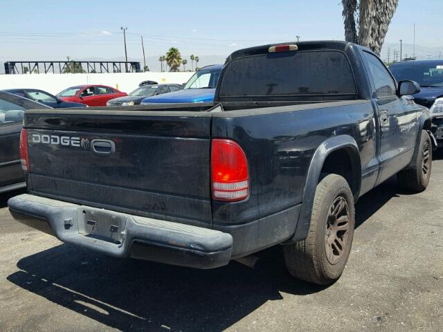 1B7FL26X1YS657701 - 2000 DODGE DAKOTA BLACK photo 4