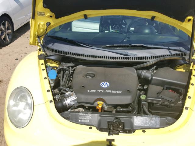 3VWCC21C21M407581 - 2001 VOLKSWAGEN NEW BEETLE YELLOW photo 7
