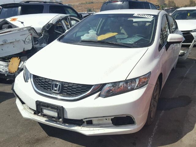 2HGFB2F50FH500264 - 2015 HONDA CIVIC LX WHITE photo 2