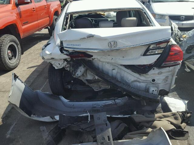 2HGFB2F50FH500264 - 2015 HONDA CIVIC LX WHITE photo 9