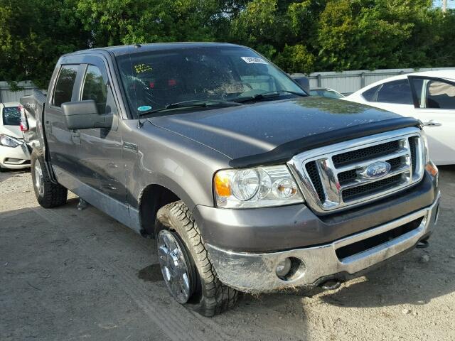 1FTPW14518FA31324 - 2008 FORD F150 SUPER GRAY photo 1