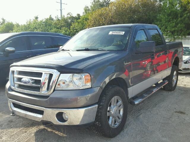 1FTPW14518FA31324 - 2008 FORD F150 SUPER GRAY photo 2