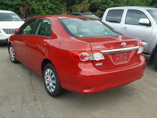 2T1BU4EEXDC009079 - 2013 TOYOTA COROLLA BA RED photo 3