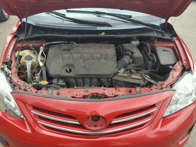 2T1BU4EEXDC009079 - 2013 TOYOTA COROLLA BA RED photo 7