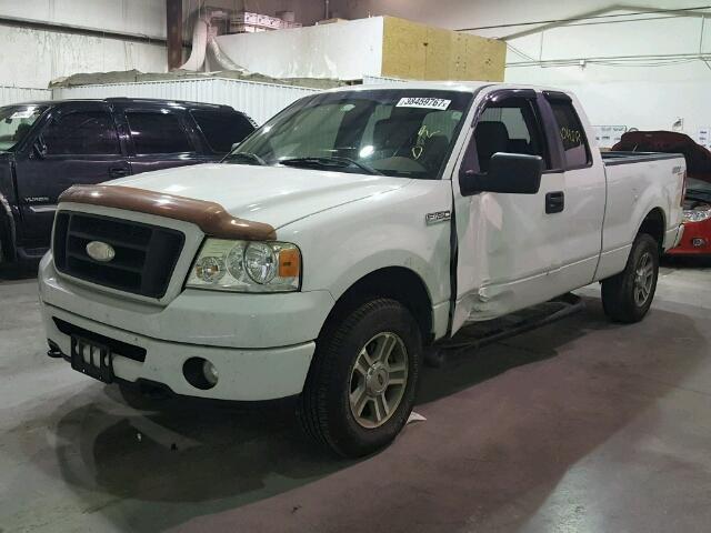 1FTRX14W78KE95952 - 2008 FORD F150 WHITE photo 2