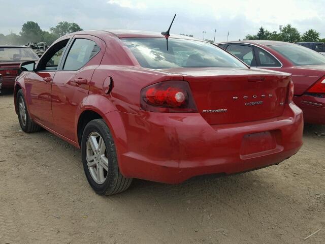 1C3CDZCB3CN196434 - 2012 DODGE AVENGER SX RED photo 3