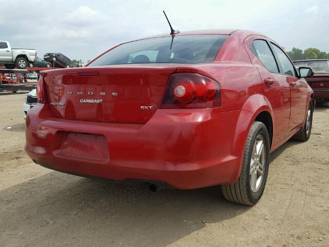 1C3CDZCB3CN196434 - 2012 DODGE AVENGER SX RED photo 4