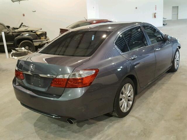 1HGCR2F84DA267817 - 2013 HONDA ACCORD EXL GRAY photo 4