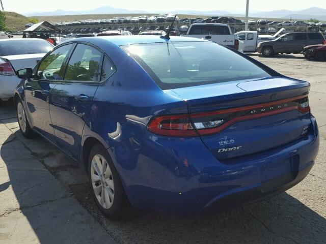 1C3CDFBB4ED668391 - 2014 DODGE DART SXT BLUE photo 3