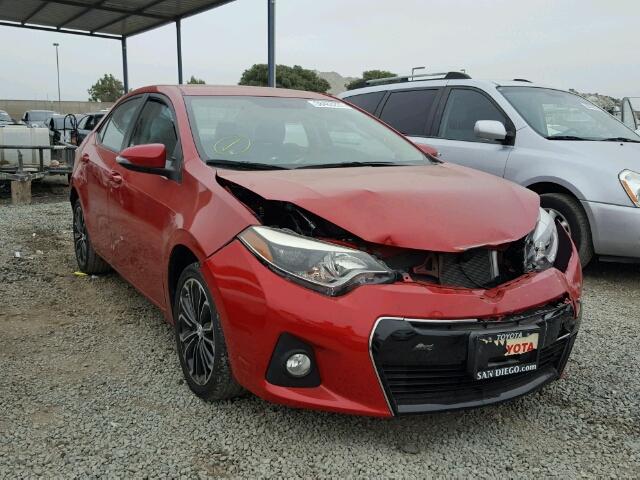 5YFBURHE3FP193454 - 2015 TOYOTA COROLLA L RED photo 1