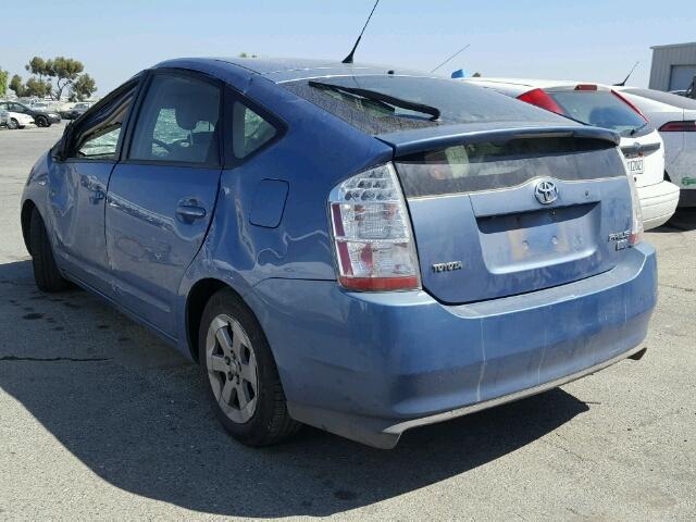 JTDKB20UX87806058 - 2008 TOYOTA PRIUS BLUE photo 3