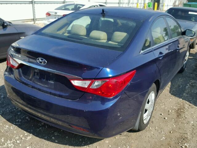 5NPEB4AC5BH110001 - 2011 HYUNDAI SONATA GLS BLUE photo 4