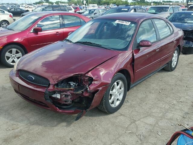 1FAFP56U56A255121 - 2006 FORD TAURUS SEL MAROON photo 2