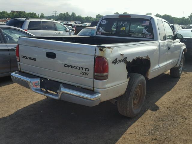 1D7HG12X73S152418 - 2003 DODGE DAKOTA SXT SILVER photo 4