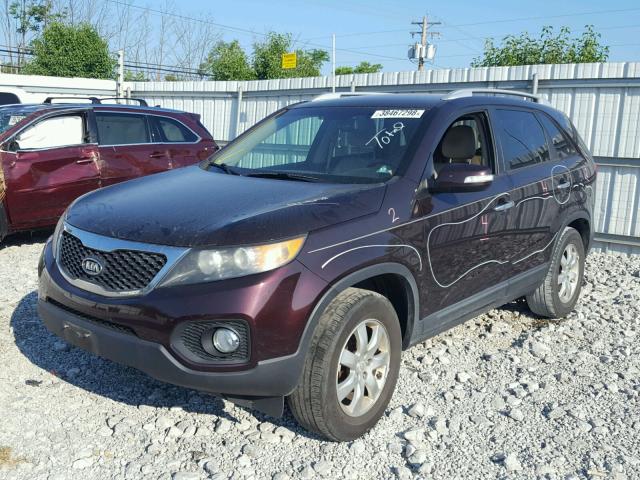 5XYKT3A11BG101408 - 2011 KIA SORENTO BA MAROON photo 2