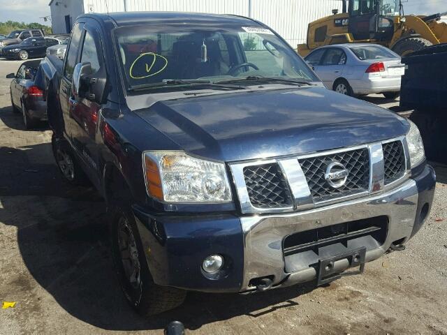 1N6BA06B77N204321 - 2007 NISSAN TITAN XE BLUE photo 1