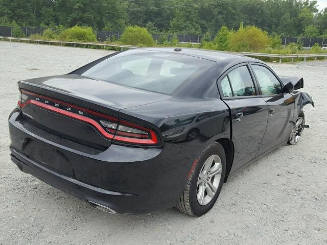 2C3CDXBG6FH878836 - 2015 DODGE CHARGER SE BLACK photo 4