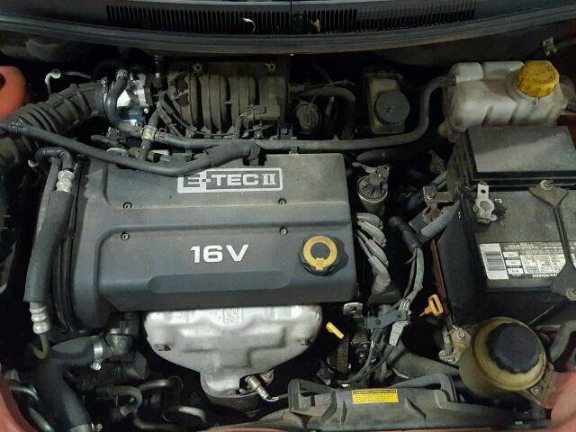 KL1TD56688B250927 - 2008 CHEVROLET AVEO RED photo 7