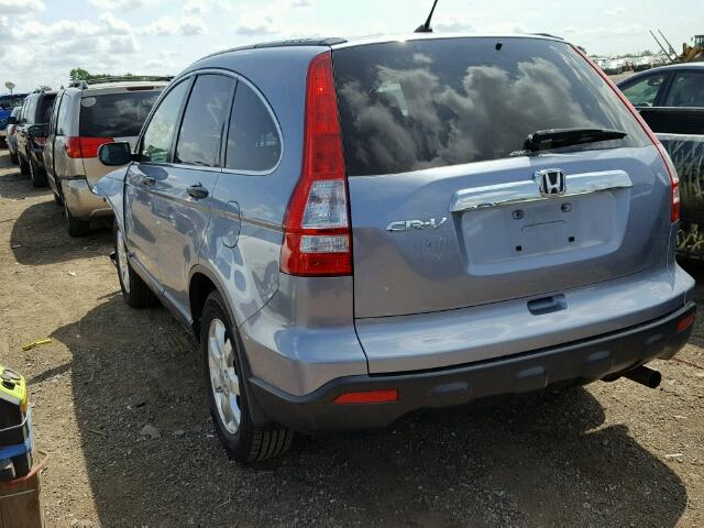 JHLRE48549C001683 - 2009 HONDA CR-V EX BLUE photo 3