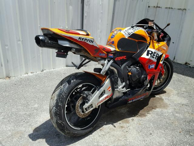 JH2PC404XDK600204 - 2013 HONDA CBR600 RR ORANGE photo 4