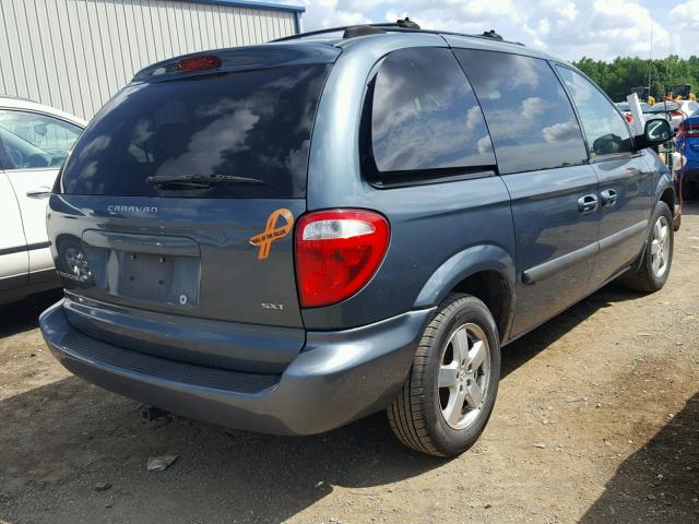 1D4GP45R15B234977 - 2005 DODGE CARAVAN SX BLUE photo 4