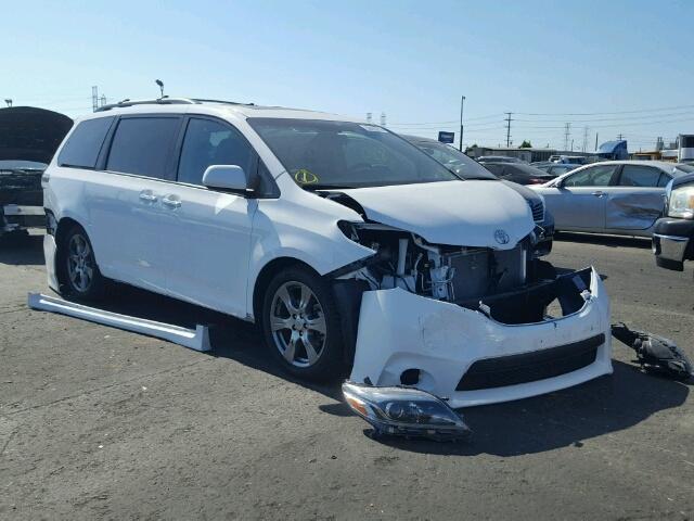 5TDXZ3DC9HS802890 - 2017 TOYOTA SIENNA SE WHITE photo 1