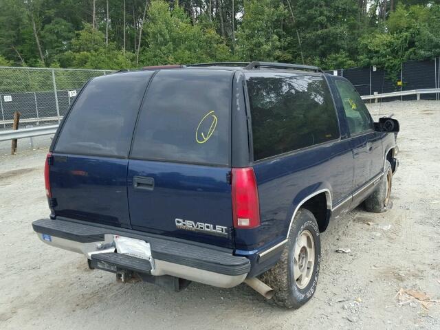 3GNEK18R3XG185764 - 1999 CHEVROLET TAHOE K150 BLUE photo 4