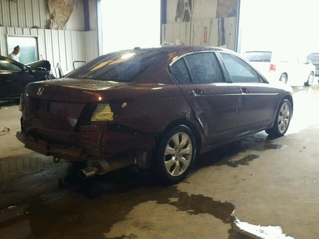 1HGCP26858A105870 - 2008 HONDA ACCORD EXL MAROON photo 4