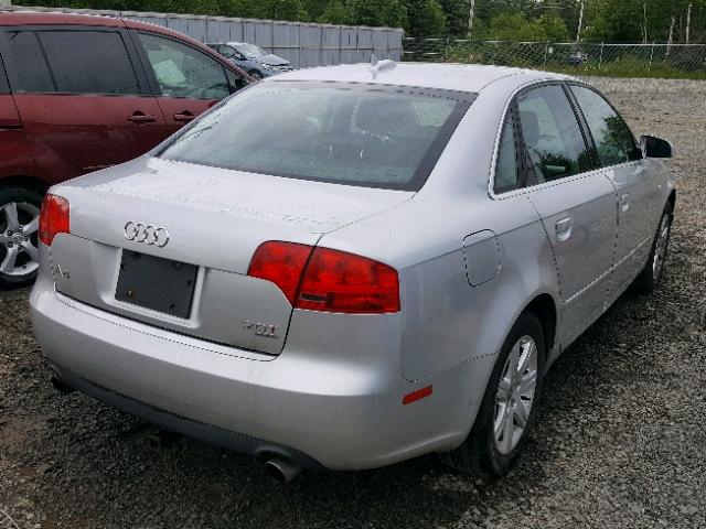 WAUDF78E16A287650 - 2006 AUDI A4 2.0T QU SILVER photo 4