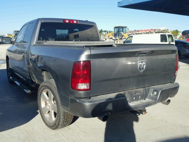 1C6RD6FTXCS331670 - 2012 DODGE RAM 1500 S GRAY photo 3