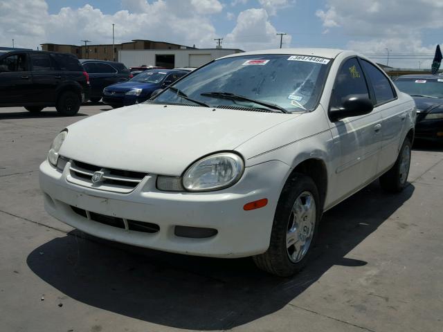 1B3AS46C92D600956 - 2002 DODGE NEON SE WHITE photo 2