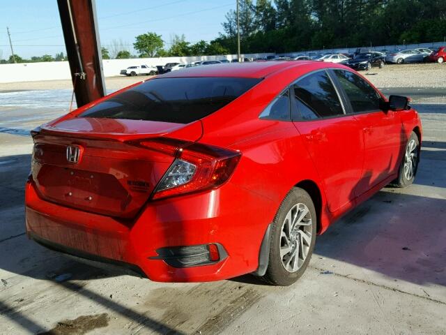 2HGFC2F75GH520090 - 2016 HONDA CIVIC EX RED photo 4
