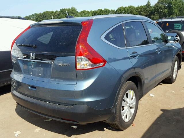 5J6RM4H77DL076401 - 2013 HONDA CR-V EXL BLUE photo 4