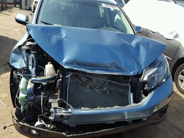 5J6RM4H77DL076401 - 2013 HONDA CR-V EXL BLUE photo 9