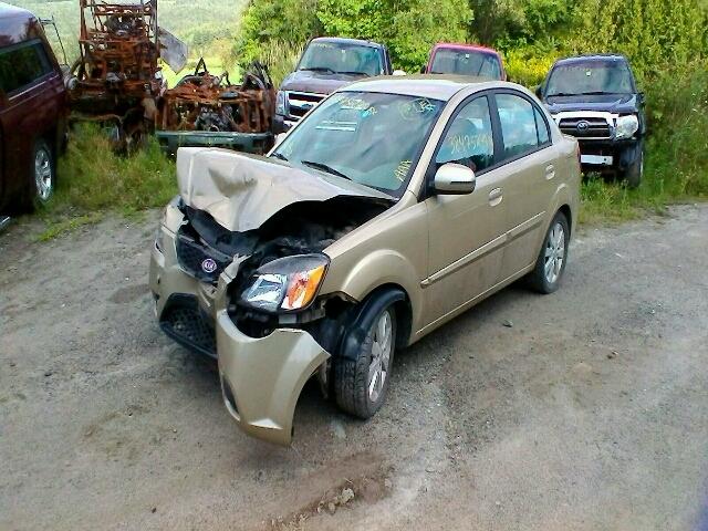 KNADH4A36A6665362 - 2010 KIA RIO LX GOLD photo 2