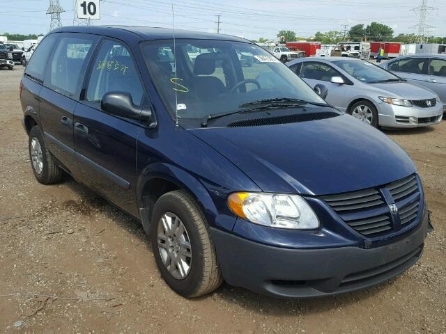 1D4GP25B35B387898 - 2005 DODGE CARAVAN BLUE photo 1