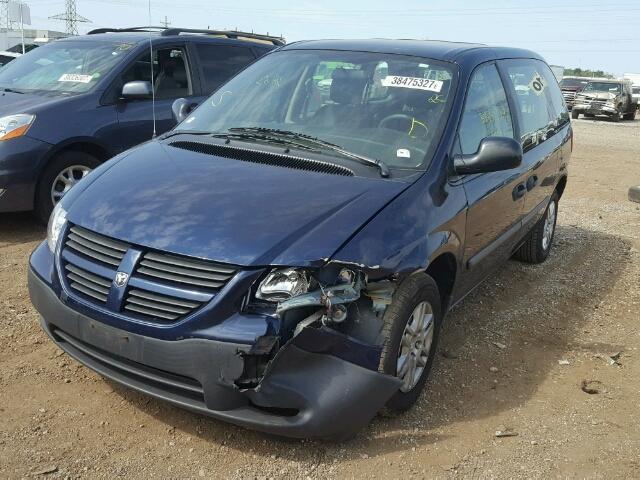 1D4GP25B35B387898 - 2005 DODGE CARAVAN BLUE photo 2