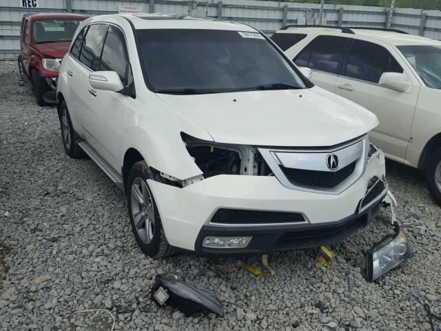 2HNYD2H46CH522622 - 2012 ACURA MDX TECHNO WHITE photo 1