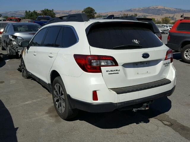 4S4BSANC0G3209772 - 2016 SUBARU OUTBACK WHITE photo 3