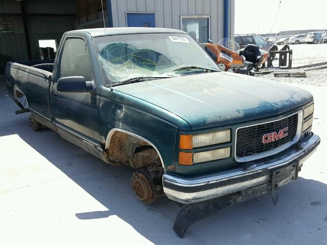 1GTEK14M2VZ526040 - 1997 GMC SIERRA GREEN photo 1