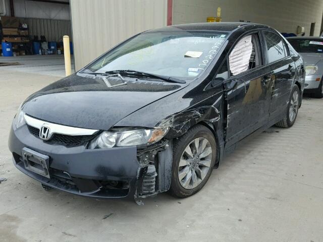 19XFA1F88AE011962 - 2010 HONDA CIVIC EX BLACK photo 2