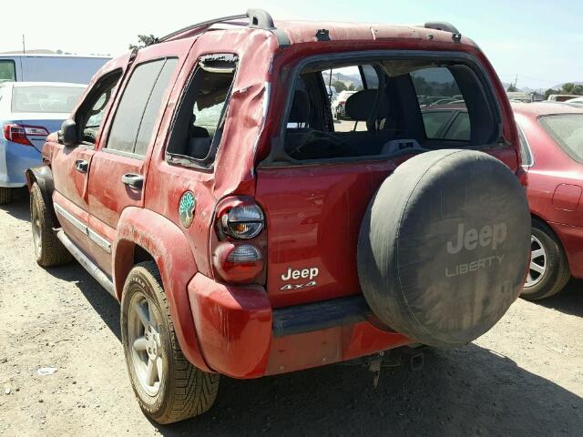 1J4GL58K25W621232 - 2005 JEEP LIBERTY LI RED photo 3