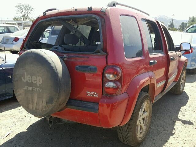 1J4GL58K25W621232 - 2005 JEEP LIBERTY LI RED photo 4