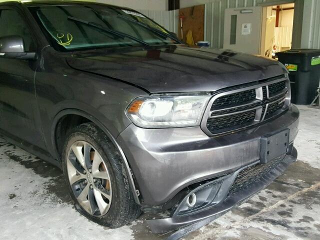 1C4SDJCT0EC370704 - 2014 DODGE DURANGO R/ GRAY photo 9