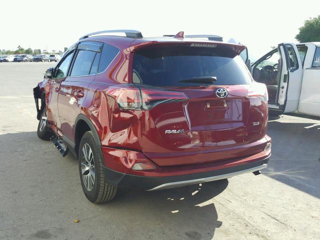 2T3WFREV9JW437901 - 2018 TOYOTA RAV4 ADVEN RED photo 3