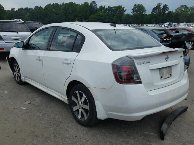 3N1AB6AP7BL708607 - 2011 NISSAN SENTRA 2.0 WHITE photo 3