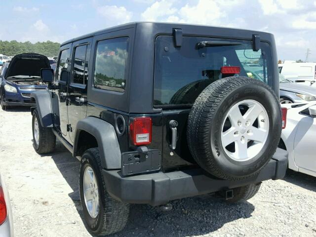 1C4HJWDG0CL203421 - 2012 JEEP WRANGLER U BLACK photo 3