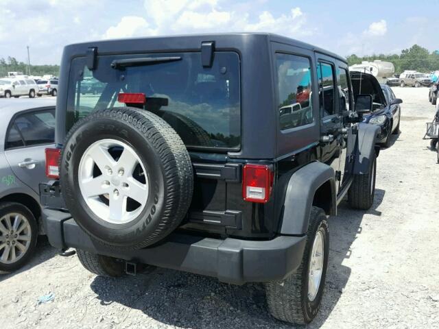 1C4HJWDG0CL203421 - 2012 JEEP WRANGLER U BLACK photo 4
